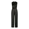 thumbnail image 3 of Nine.Eight Women’s Drape Front Sleeveless Jumpsuit, Sizes 2-18, 3 of 5