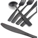 thumbnail image 5 of Juego de cubiertos negro mate, juego de cubiertos de acero inoxidable satinado, juego de cubiertos de 5 piezas, utensilios de cocina, apto para lavavajillas Xemadio WMPH-939, 5 of 7