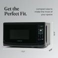 thumbnail image 3 of Farberware Countertop Microwave 700 Watts, 0.7 Cu. Ft. - Microwave Oven With LED Lighting and Child Lock - Perfect for Apartments and Dorms - Easy Clean Grey Interior, Retro Black, 3 of 5