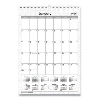 Blue Sky 2018 Monthly Laminated Erasable Wall Calendar, Double Sided