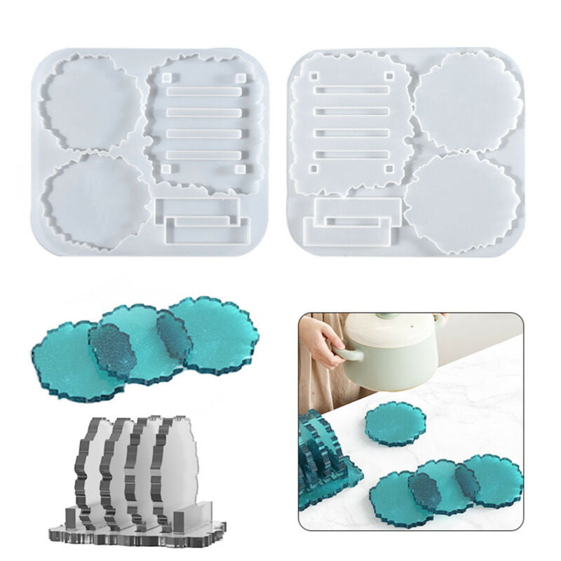 Details about   Silicone Coaster Mat Storage Holder Resin Casting Mold Epoxy Mould Craft Tool