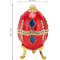 thumbnail image 3 of AVEKI Egg Shaped Trinket Boxes Rhinestones Inlay Exquisite Jewelry Trinket Boxes for Art Collection Home Decoration for Ring Earring Jewelry B0514, 3 of 8