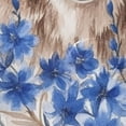thumbnail image 4 of Leaves Blue Flowers Watercolor Wolf Shower Curtains with 12 Hooks Waterproof Bathroom Decor 66" x 72", 4 of 6