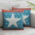 thumbnail image 3 of JRXY Outdoor Pillow Covers, 4th of July American Flag Independence Day Five-Pointed Stars Pillow Covers, Throw Pillow Covers Waterproof Throw Pillows, Outdoor Pillows for Patio Couch White, 3 of 5