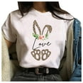 thumbnail image 2 of T-shirts d'Été Grande Taille pour Femmes Décontractés T-shirt à Col Rond pour Femmes St. Easter Day Imprimé Décontracté à Manches Courtes T-shirt à Col en V T-shirt pour Femmes en Liquidation, 2 of 4
