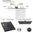 thumbnail image 3 of AIR-HIGH PRESSURE Rain Shower head, High Flow Stainless Steel Square ShowerHead, Pressure Boosting Design, Awesome Shower Experience Even At Low Water Flow (10 Inch, Matte Black), 3 of 4