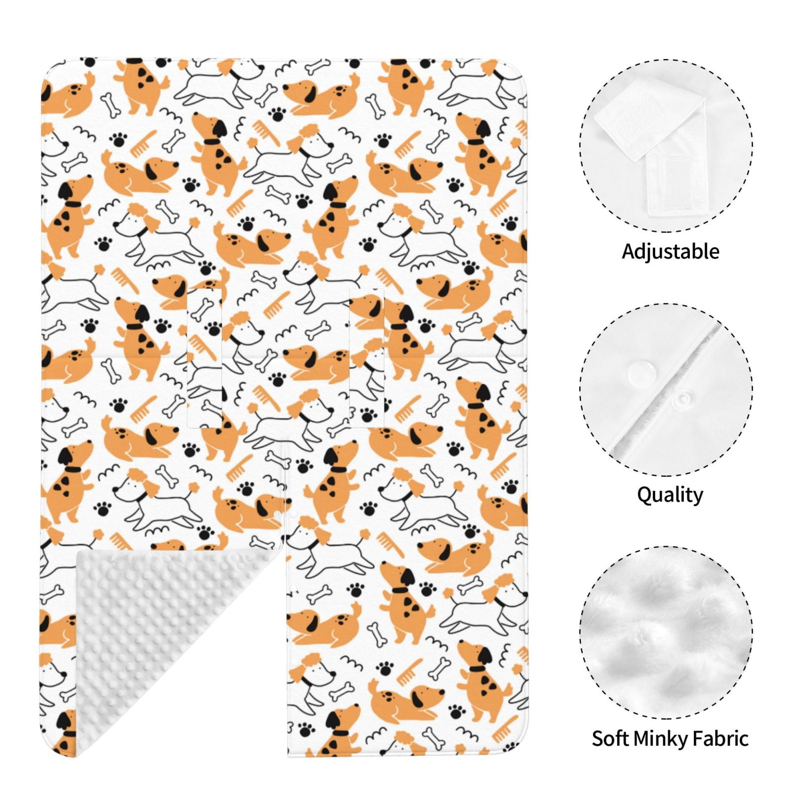 Naloa Cute Dog Baby Car Seat Cover, Breathable Baby Carrier Cover, Multiuse Baby Carrier Cover & Nursing Breastfeeding Cover