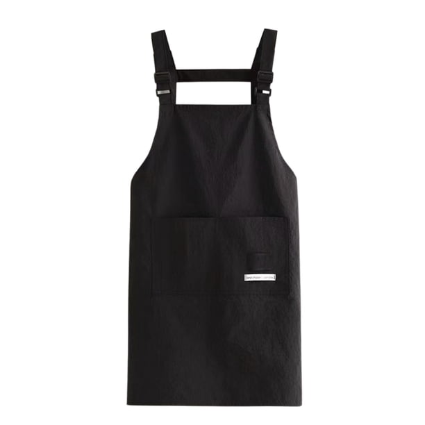 Yhmxh Utensilios de cocina Delantal ajustable con bolsillos para cocina, hogar, impermeable y a prueba de aceite, para catering, ropa de trabajo, unisex, para barbacoa. Muebles para cocina