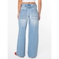 thumbnail image 4 of Celebrity Pink Women's and Women's Plus Slouchy Wide Leg Jean with Back Buckle, Sizes 1-24, 4 of 7