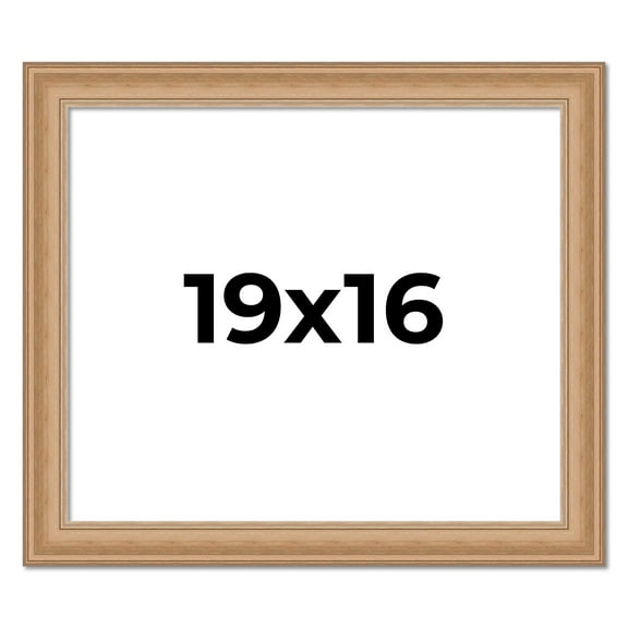 19x16 Frame Charleston Honey Brown Solid Wood Picture Frame Width 1.75 Inches | Interior Depth 0.5