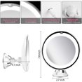 thumbnail image 4 of Miroir de Maquillage Grossissant 10X Éclairé, Rechargeable, 3 Modes de Couleur, Rotation 360°, 4 of 5