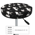 thumbnail image 4 of Balery Swan And Dragonflies Round Bar Stool Seat Covers Velvet Fabric Adjustable Protects from Scratches and Stains for 14-17 Inch Chair- 13 inch, 4 of 7