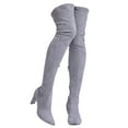 thumbnail image 2 of Shoe'N Tale Woman Suede Thigh High Over The Knee Boots, 2 of 3
