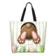 thumbnail image 1 of Balery Brown Bunny Bolsa Tote Estilo Estético con Cremalleras, Bolsa de Hombro, Bolsa de Compras Grande y Plegable, 1 of 8