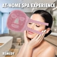 thumbnail image 4 of Perfect Remedy Face Ice Pack, Reusable Hot & Cold Ice Face Mask, Gel Compress for Helping with Puffy Eyes and aiding in Conditions of Swelling, Facial Spa Cooling Mask for Women and Men (Pink), 4 of 6