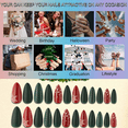 thumbnail image 5 of Uñas postizas navideñas, uñas postizas navideñas para mujeres y niñas, 5 of 5
