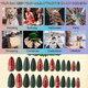 thumbnail image 5 of Uñas postizas navideñas, uñas postizas navideñas para mujeres y niñas, 5 of 5