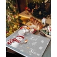 thumbnail image 2 of Christmas Snowman Placemats Set of 8 White Gold Snowflake Branch Bird Gray Heat Insulation Washable Place Mats, Rustic Non-Slip Table Mats for Dining Table Party Kitchen Decor,13x19 Inch, 2 of 4