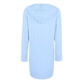 thumbnail image 5 of DHFJKG Women Knit Hooded Long Cardigan Mid-Length Solid Color Open Front Long Sleeve Drop Shoulder With Pocket Coat Fall Winter Soft Comfort Coat, 5 of 5