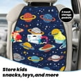 thumbnail image 5 of Kdxio Planets and Stars Print 2 Pack Car Kick Mat Seat Cover Back Protector Mat with Pockets for Organizer Backseat Protector and Storage Anti Kick Pad for Vehicles, 5 of 9