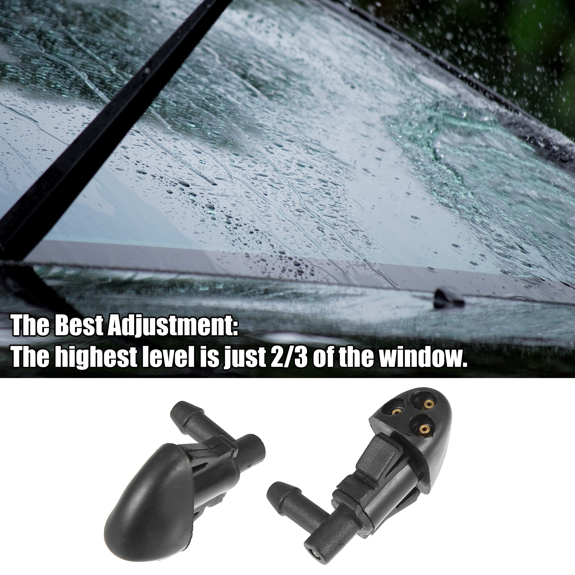 Unique Bargains 3Pcs Front Windshield Wiper Washer Nozzle Kit for Chevrolet Cruze
