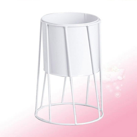 WHAMVOX  Plant Stand Metal Planter Artificial Plants Indoor Pots White