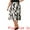 Black, variant on DARING DIVA Women's Plus Trendy Summer Print Pleated High Waisted Midi Skirt 1X Black