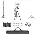 thumbnail image 1 of Yescom Kit de Support de Fond 10x8.5 Ft Anneau Lumineux LED 12 Pouces Dimmable Photo Vidéo, 1 of 10