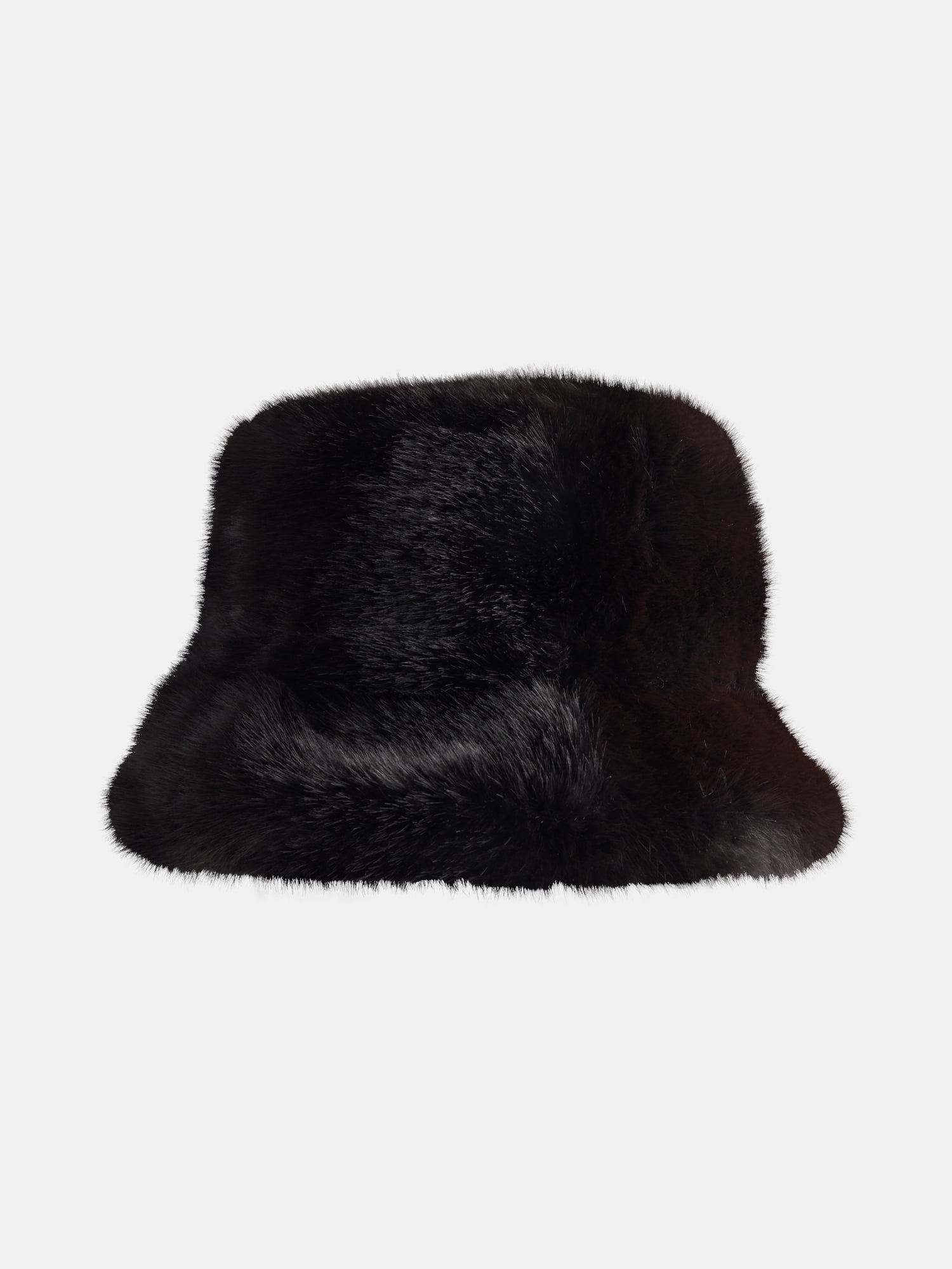 Madden NYC Women's Faux Fur Bucket Hat, Black