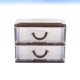 thumbnail image 4 of EeaseMX 1 caja de almacenamiento de plástico, práctica caja para guardar artículos diversos de escritorio, organizador de documentos, cajón para el hogar y la oficina (marrón, 2 capas)., 4 of 7