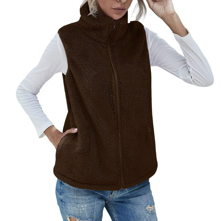 Fleece vest plus size deals