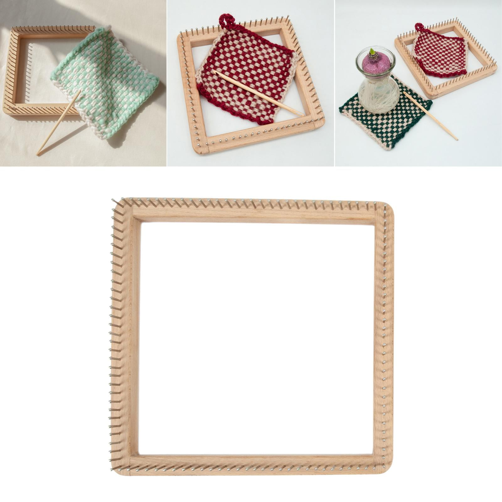 2Pcs Handmade Knitting Loom Board DIY Wooden Needlework Handcrafts Supplies