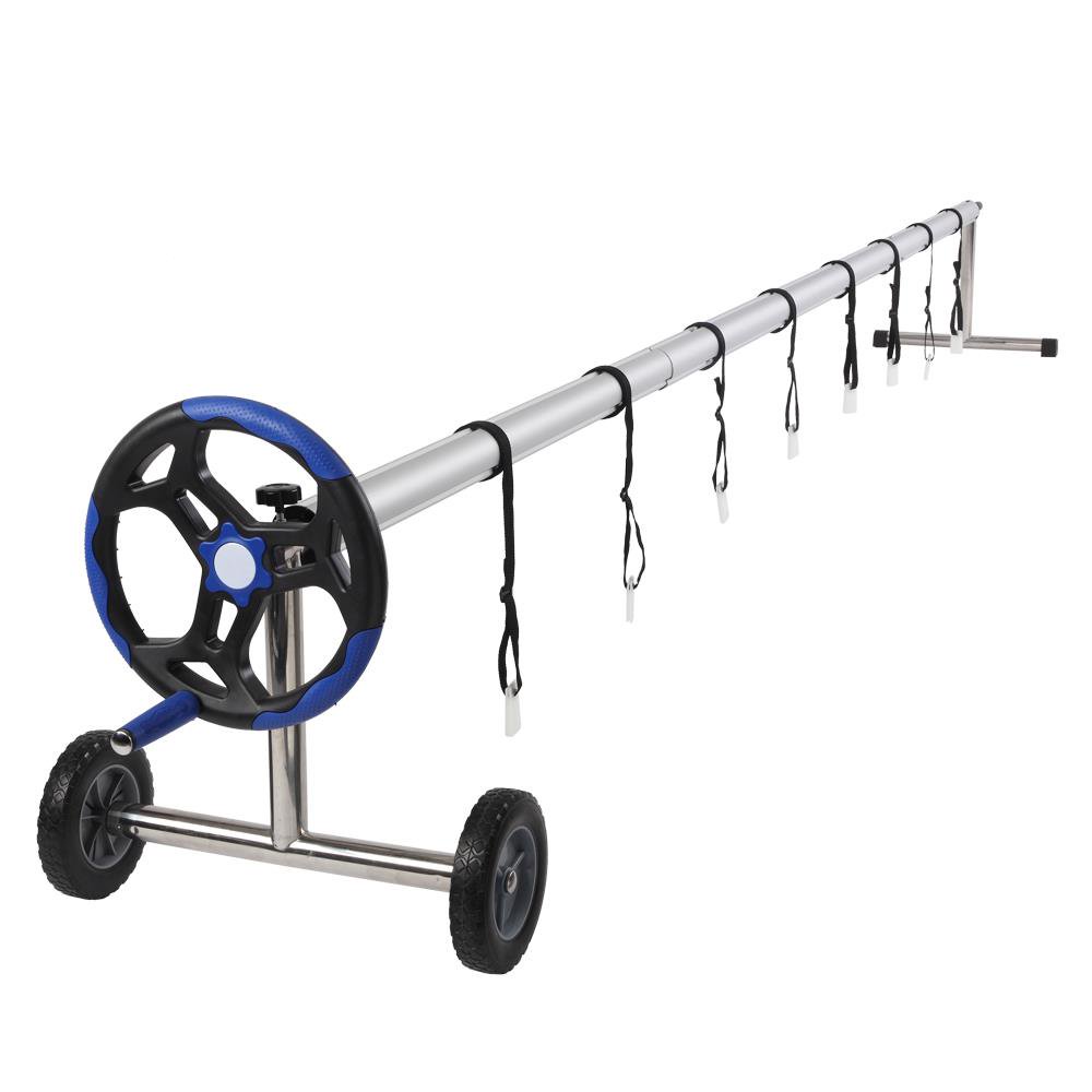 UBesGoo Swimming Pool Cover Reel Set 18 FT Aluminum Inground Solar