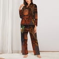 thumbnail image 3 of Lsque Five Nights At Freddy'S Pattern Long Sleeve Pajama Set for Women - Soft 2-Piece Sleepwear and Loungewear Set with Pockets, Comfy Nightwear, 3 of 8