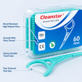 thumbnail image 3 of Cleanstar 300 Count Mint Dental Floss Picks, Shred-Resistant High Polymer Flosser Sticks with 5 Portable Travel Cases for Family Daily Oral Care, 3 of 8
