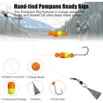 thumbnail image 2 of czcpp-Pompano Rigs for Surf Fishing Saltwater Floats Catfishing Pompano Fishing Rigs with Double Circle Hooks and Pyramid Sinker 4pcs/5pcs, 2 of 4
