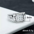 thumbnail image 4 of K-KED 925 Silver Romantic Ring Women Cubic Zircon Delicate Jewelry Sz 6-10-10, 4 of 6