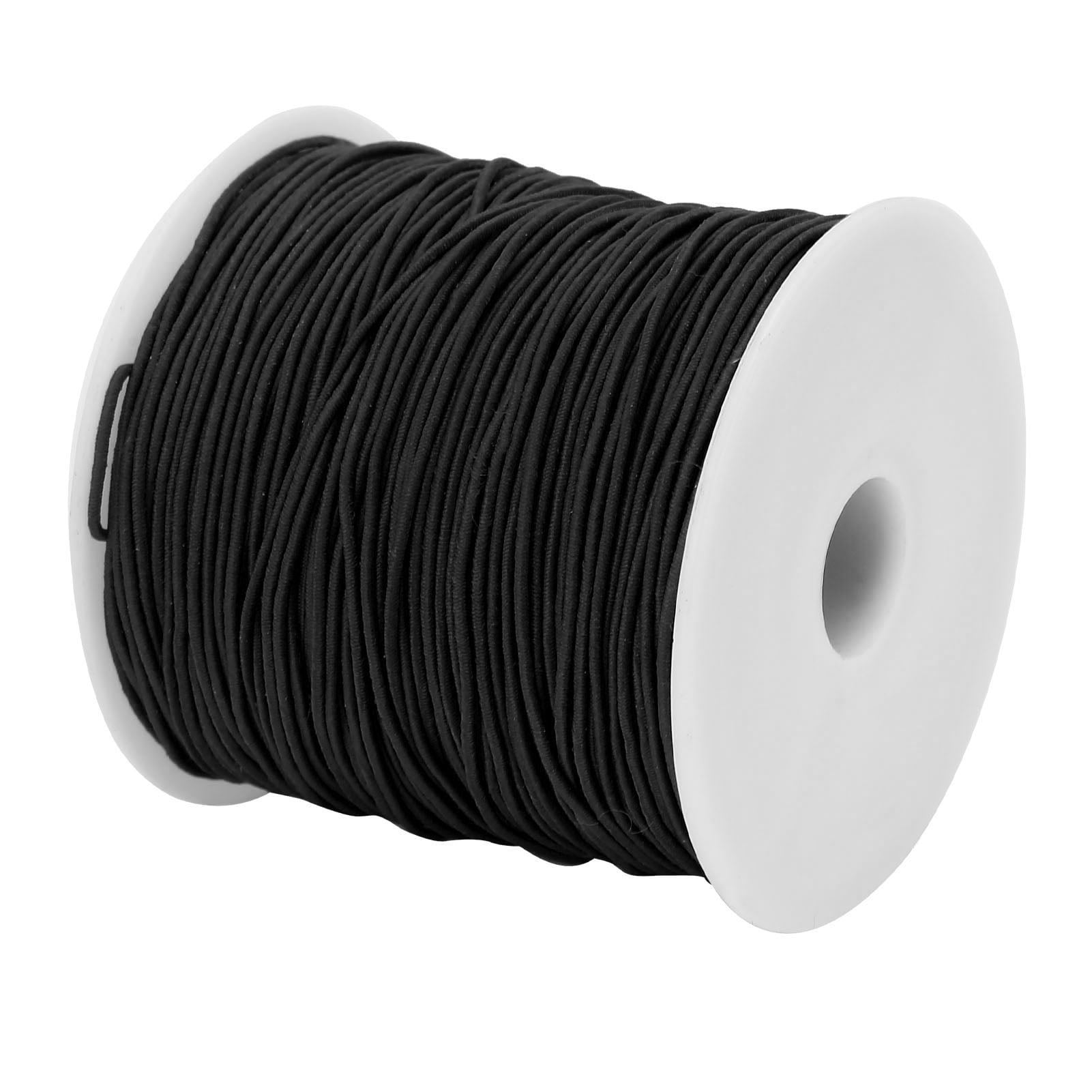 Ymiko Elastic Jewelry Rope,Black Elastic Thread DIY Beading Thread