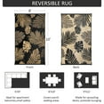 thumbnail image 2 of Aonewoe Outdoor Rug 8x10 Waterproof Patio Rug Reversible Plastic Straw Rug Indoor Outdoor Area Rugs Camping Carpet for RV, Picnic, Backyard, Deck, Balcony, Porch, Beach, Black & Gold, 2 of 8