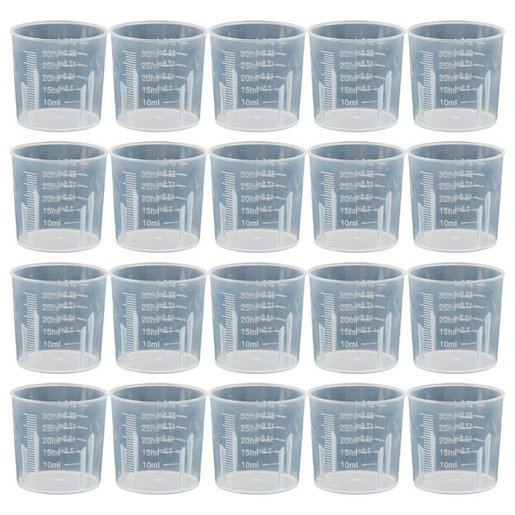 20pcs Measure Cups Dual Scales Cup Container 30ml Transparent Plastics Measuring Tools And Gadgets For Kitchen Or Lab