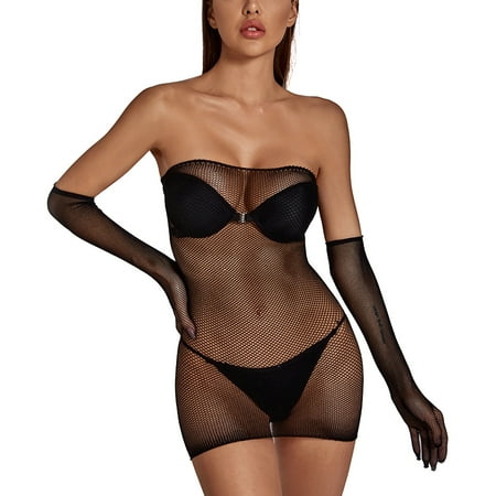 

ZENTREE Ladies Flattering Lingerie Comfortable Fishnet Buttock Bodysuit Hollow See Through Jumpsuit Erotic Backless Uniform