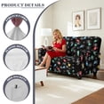 thumbnail image 6 of Xoenoiee Christmas Bulb Snowflake Print Couch Cover 6-Piece Washable Recliner Slipcovers with Pockets Spandex Fabric Furniture Protector Christmas Decoration for 2-Seater Recliner Sofa, 6 of 6