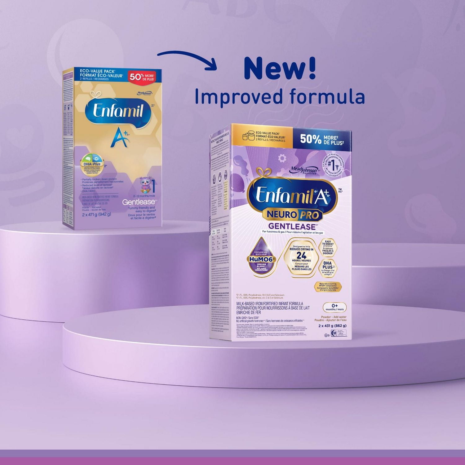 Enfamil Gentlease 粉ミルク 0-12ヶ月 3缶セット Enfamil A+ NeuroPro Gentlease, Baby Formula, 0-12 months