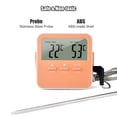 thumbnail image 4 of Generic Precision Digital Timer Thermometer TP12 with High-Low Temp Alarm, Green ABS & Stainless Steel, 0-250℃ Range, 0.1℃ Resolution, 99min Timer, 4mm Probe, 1m Cable, AAA Battery Powered, 4 of 6