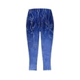 thumbnail image 4 of Womens Summer High Waisted Printing Capris Matching Slim Fitting Yoga Gym Pants, 4 of 8
