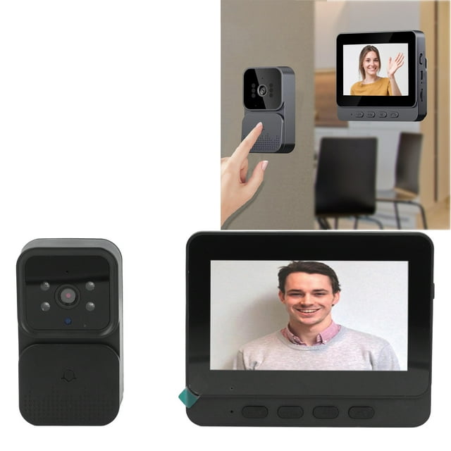 Cámara de videos Inalámbrico de videos, Pantalla de 4.3 Pulgadas de Videos Inalámbricos configuración fácil Respuesta rápida para el Hogar Interior