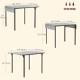 thumbnail image 3 of HOMCOM Folding Dining Table, Drop Leaf Table for Small Space, Grey, 3 of 10