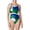 Blue/Green, variant on Speedo Women's Glimmer Crossback One-Piece Swimsuit (Speedo Purple, 34D)