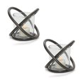 thumbnail image 3 of Home Decorative Votive Holder (Set Of 2) 4"H Metal, Glass, 3 of 3