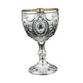 thumbnail image 5 of WeiLaiKeQi Wine Cup Tableware Bar Mini Chalice Collection Vintage Embossed Water Goblet Silver, 5 of 9
